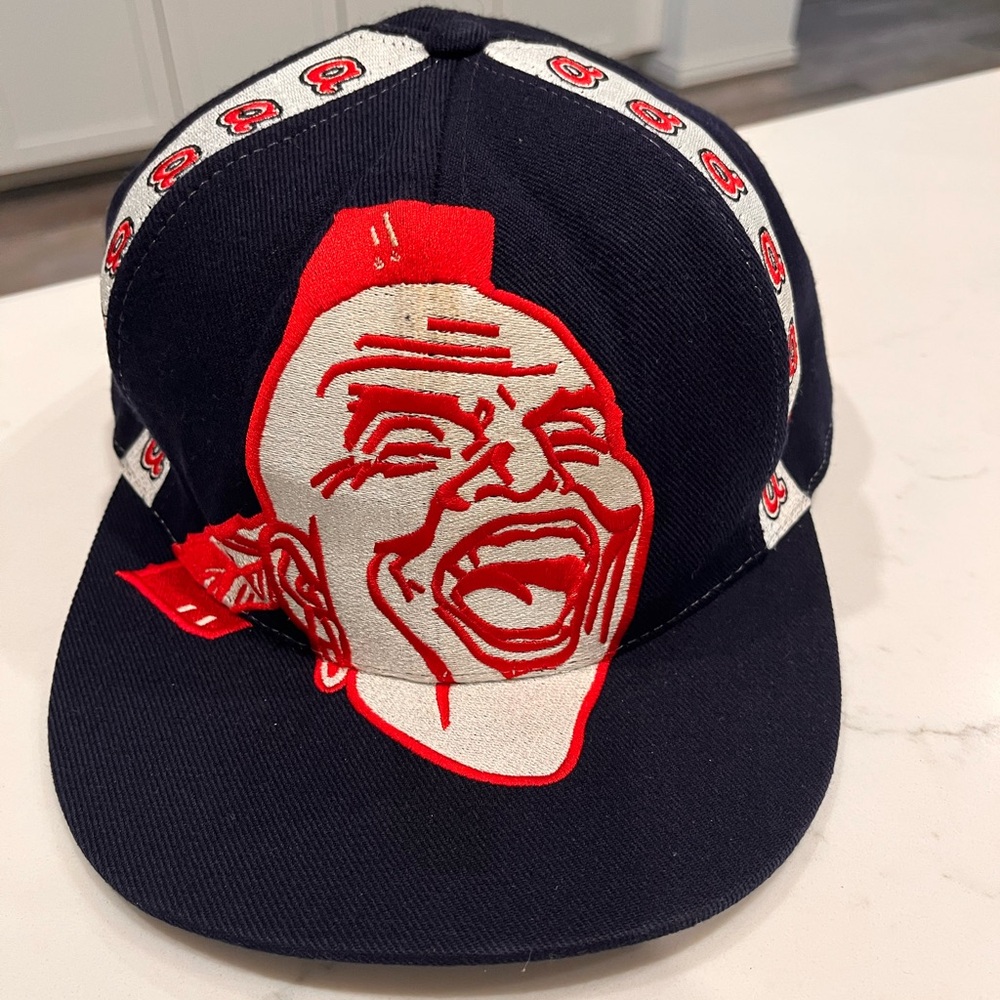 Atlanta Braves Screaming Indian Fitted Cap American Needle Size 8 Rare